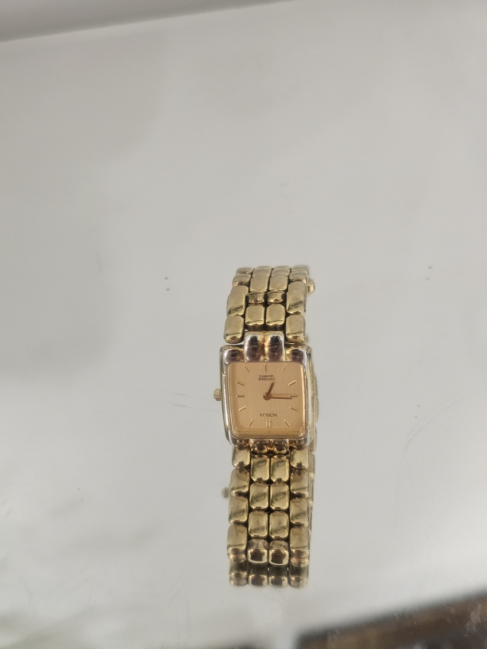 Seiko Gold-Tone Square Dial Bracelet Watch
